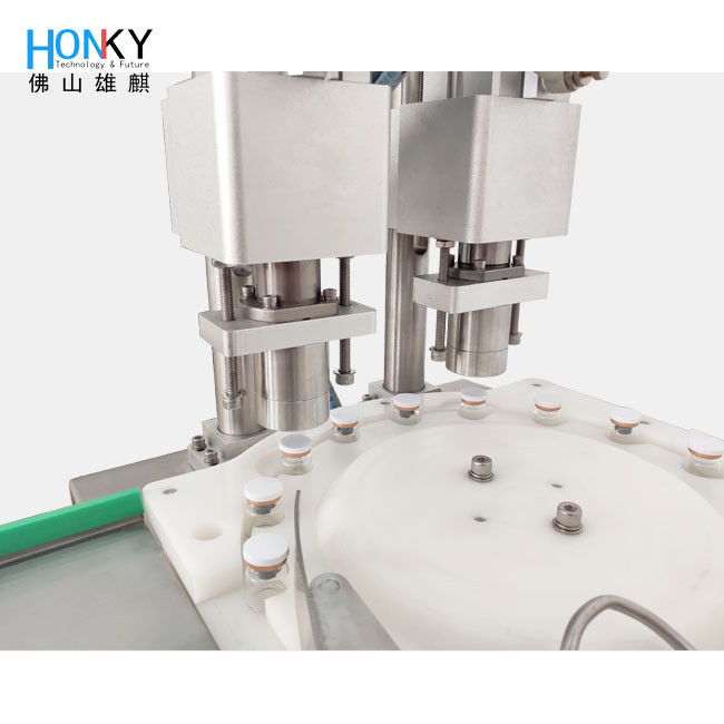 Butelka fiolki 3600 BPH 0,6Mpa Automatyczna maszyna do zamykania typu stacjonarnego