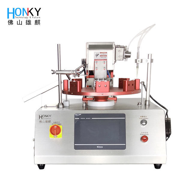 Clean bench desktop reagent tube filling and capping machine with high precision volume pump for bio reagent filling