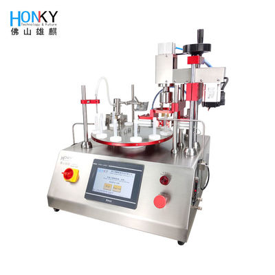 Płytkowy typ Semiauto Roll On Bottle Tube Filling And Capping Machine Wysoka precyzja do pakowania rur