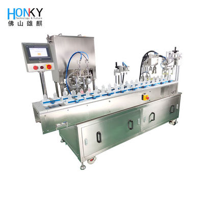 Compact Automatic Filling Machine with Touchscreen Operation and PLC Control for Cosmetic Bottles – Stainless Steel Construction
